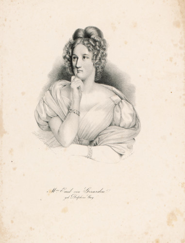 Mme. Emil von Girardine : geb. Delphine Gay / A. [August] Kneisel ; [prema crtežu Cäcilie Brandt].