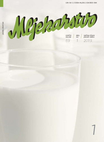 Mljekarstvo.com : časopis za unaprjeđenje proizvodnje i prerade mlijeka 69,1(2019) / glavna i odgovorna urednica, editor in chief Rajka Božanić.