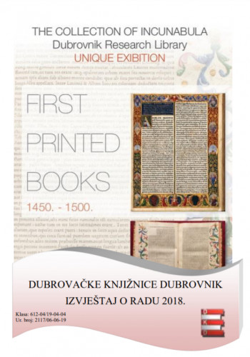 Izvještaj o radu / Dubrovačke knjižnice Dubrovnik ; urednica, editor Jelena Bogdanović.