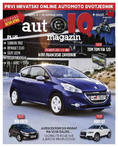 Autoiq magazin : prvi hrvatski online automoto dvotjednik : 8(2012) / glavni i odgovorni urednik Darijan Kosić.