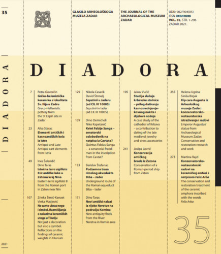 Diadora : glasilo Arheološkoga muzeja Zadar = the journal of the archaeological museum Zadar / odgovorni urednik, executive editor Jakov Vučić.