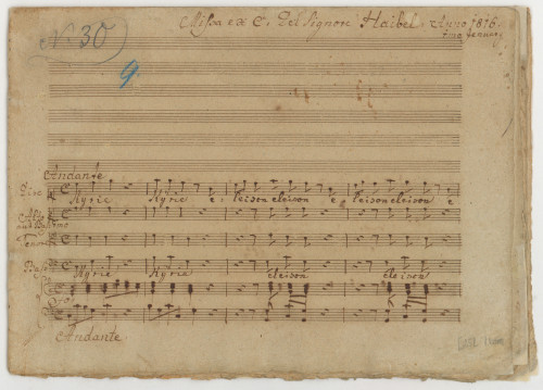 Missa ex C / del signore [Johann Petrus Jakob] Haibel.