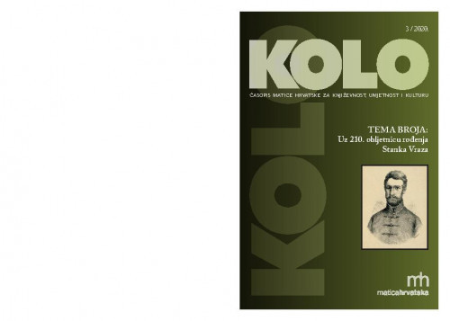 Kolo : časopis Matice hrvatske za književnost, umjetnost i kulturu : 30,3(2020) / glavni i odgovorni urednik Ernest Fišer.