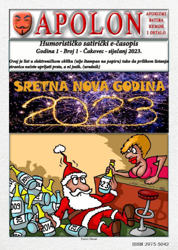 Apolon  : humorističko-satirički e-časopis : 1,1(2023) / glavni (i neodgovorni) urednik Ivan Grahovec