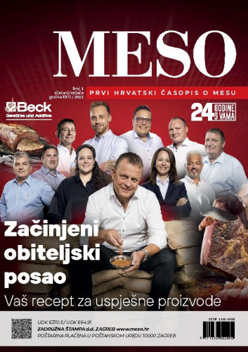 Meso   : prvi hrvatski časopis o mesu : 24,1(2022)  / glavna i odgovorna urednica, editor-in-chief Katarina Lučić.