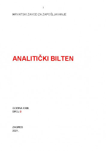 Analitički bilten : 23,3(2021) / Hrvatski zavod za zapošljavanje ; urednik Darko Oračić.