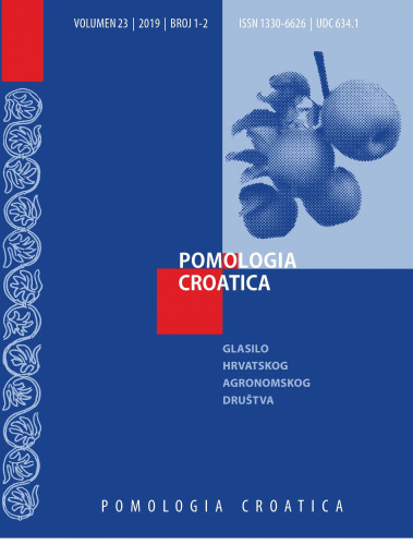 Pomologia Croatica : glasilo Hrvatskog agronomskog društva : 23,1-2(2019) / glavni i odgovorni urednik, editor-in-chief Krunoslav Dugalić.