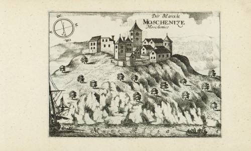 Moschenize = Moschenice / [gravirao Peter Müngerstorff; prema crtežu Janeza Vajkarda Valvasora].