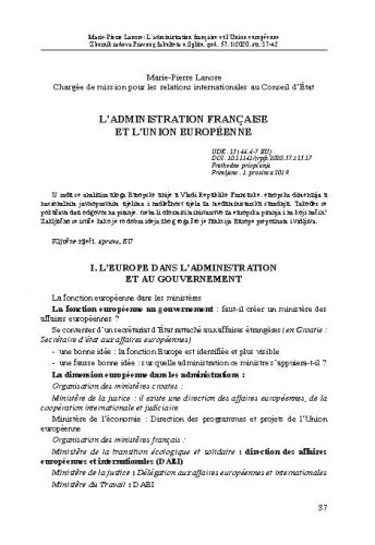 L'administration française et l'Union européenne / Marie-Pierre Lanore.
