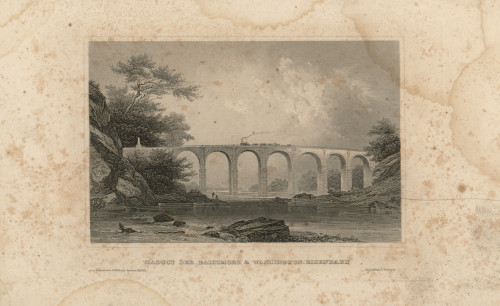Viaduct der Baltimore & Washington-Eisenbahn.