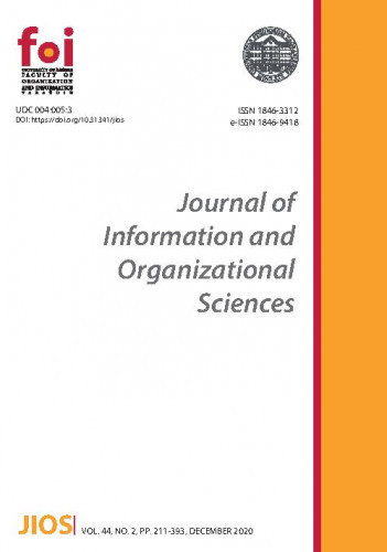 Journal of information and organizational sciences : 44,2(2020) / editor-in-chief Nina Begičević Ređep.