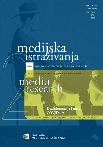 Medijska istraživanja : znanstveno-stručni časopis za novinarstvo i medije = Media research : Croatian journal for journalism and media : 26,2(2020) / glavna urednica, editor-in-chief Nada Zgrabljić Rotar.