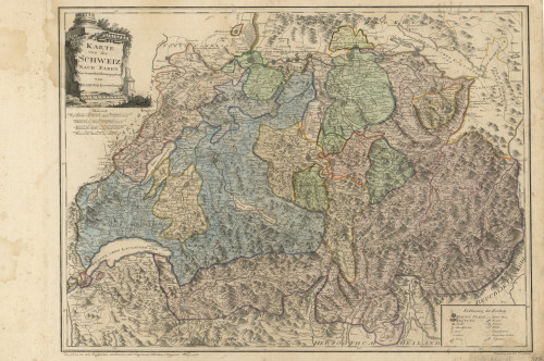 Karte von der Schweiz  : nach Faden / neu verzeichnet und herausgegeben von Franz Joh. Jos. von Reilly ; gestochen von Kil. Ponheimer