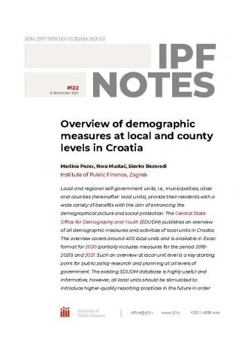 IPF notes : 122(2021) / editors Marijana Bađun and Ivica Urban.