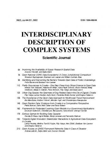 Interdisciplinary description of complex systems : 20,2(2022) /  Josip Stepanić editor-in-chief.