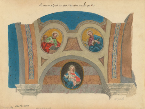 Frescomalerei in der Kirche zu Šipak  / [Joseph Proksch]