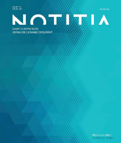 Notitia : časopis za održivi razvoj = journal for sustainable development : 2(2016) / urednici Vlatka Bilas, Mile Bošnjak.