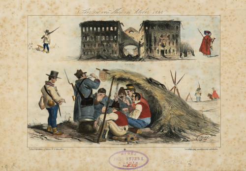 Skizzen von Wien im October 1848 : Aus dem Croatischen Lager / [Carl] Goebel.