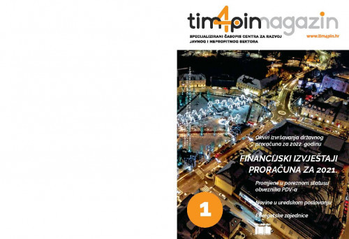 Tim4pin magazin   : specijalizirani časopis Centra za razvoj javnog i neprofitnog sektora : 1(2022)  / glavni urednik Davor Vašiček.