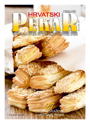 Hrvatski pekar : stručni časopis za pekarstvo, mlinarstvo, slastičarstvo, tjesteničarstvo i industrijsku ambalažu : 27,176(2021) /