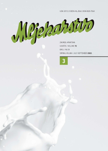 Mljekarstvo.com  : časopis za unaprjeđenje proizvodnje i prerade mlijeka : 72,3(2022) / glavna i odgovorna urednica, editor in chief Rajka Božanić.