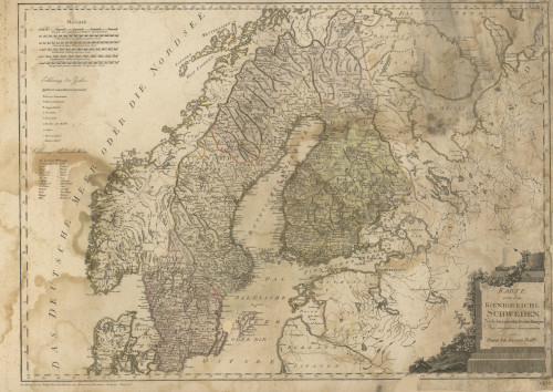 Karte von dem Königreiche Schweden  : nach den neuesten Beobachtungen / neu verzeichnet und herausgegeben von Franz Joh. Jos. von Reilly ; gestochen von F. Müller