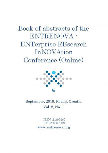 Book of abstracts of the ENTRENOVA – Enterprise Research Innovation Conference : 2,1(2016)   / editor-in-chief Mirjana Pejić Bach.