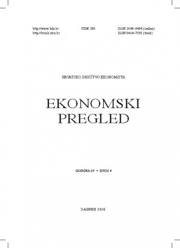 Ekonomski pregled : mjesečnik Hrvatskog društva ekonomista : 69,4(2018) / glavni i odgovorni urednik Dragomir Vojnić.