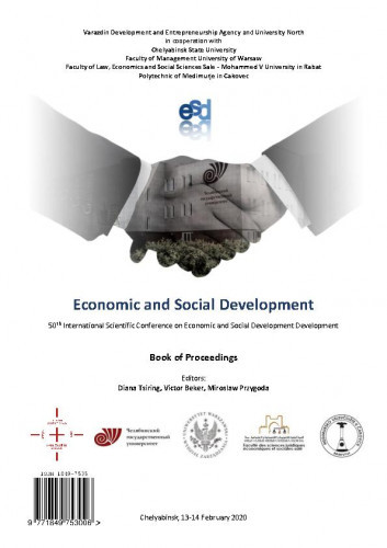 Economic and social development : book of proceedings : 50(2020) / ... International Scientific Conference on Economic and Social Development