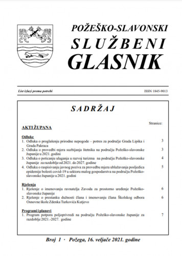 Požeško-slavonski službeni glasnik / odgovorni urednik Željko Obradović.
