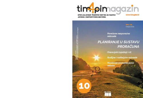 Tim4pin magazin :  specijalizirani časopis Centra za razvoj javnog i neprofitnog sektora : 10(2022) / glavni urednik Davor Vašiček.