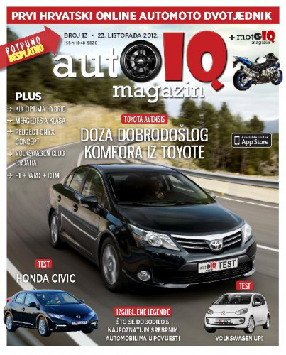 Autoiq magazin : prvi hrvatski online automoto dvotjednik : 13(2012) / glavni i odgovorni urednik Darijan Kosić.