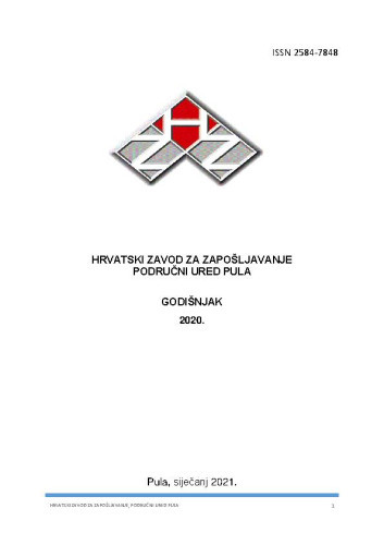 Godišnjak : 2020  / Hrvatski zavod za zapošljavanje, Područni ured Pula ; urednica Tanja Lorencin Matić