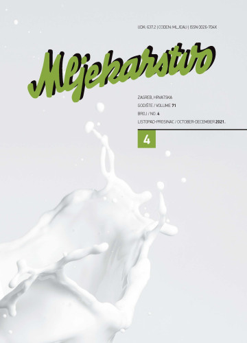 Mljekarstvo.com  : časopis za unaprjeđenje proizvodnje i prerade mlijeka : 71,4(2021) / glavna i odgovorna urednica, editor in chief Rajka Božanić.