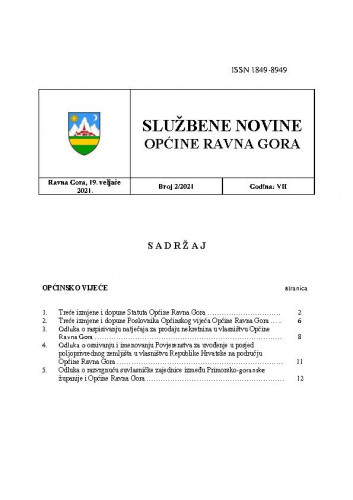 Službene novine Općine Ravna Gora : službeno glasilo Općine Ravna Gora : 7,2(2021) / glavni urednik Mišel Šćuka.
