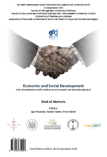 Economic and social development :  : book of abstracts : 53(2020) / ... International Scientific Conference