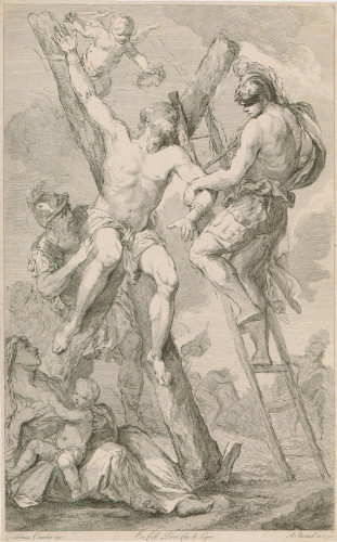 [Raspeće sv. Andrije]   / A. [Adam von] Bartsch ; [perma crtežu Guillaume Courtoisa].
