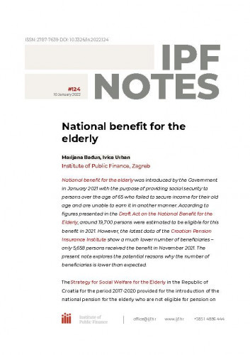 IPF notes : 124(2021) / editors Marijana Bađun and Ivica Urban.