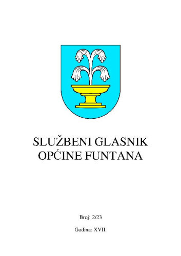 Službeni glasnik Općine Funtana : 17, 2(2023)  / odgovorni urednik Sara Klarić.