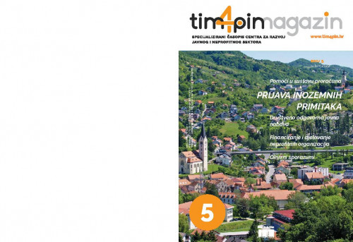 Tim4pin magazin   : specijalizirani časopis Centra za razvoj javnog i neprofitnog sektora : 5(2022)  / glavni urednik Davor Vašiček.