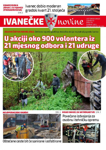 Ivanečke novine : list grada Ivanca : 15,153(2022) / glavna urednica Ljiljana Risek.