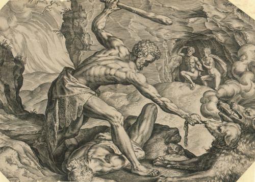 [Heraklo i Kerber]   / [Cornelis Cort prema Fransu Florisu].