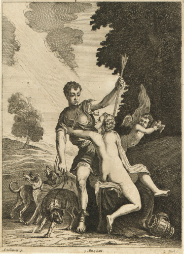 [Venera i Adonis]   / Q. [Qurin] Boel ; [prema crtežu Daniela Teniersa].