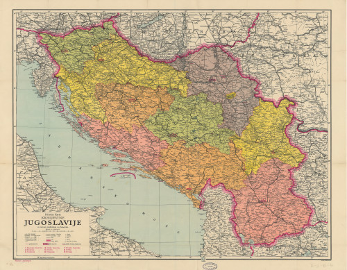 Priručna karta Kraljevine Jugoslavije :