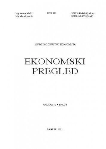 Ekonomski pregled : mjesečnik Hrvatskog društva ekonomista : 72,6(2021) / glavni i odgovorni urednik Josip Tica.