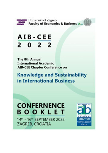 Knowledge and sustainability in international business  : conference booklet / 8th Annual International Academic AIB-CEE Chapter Conference, Zagreb, Croatia 14th till 16th September 2022 ; editor Blaženka Knežević