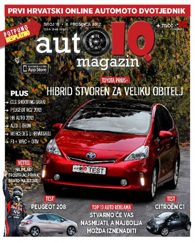 Autoiq magazin : prvi hrvatski online automoto dvotjednik : 16(2012) / glavni i odgovorni urednik Darijan Kosić.
