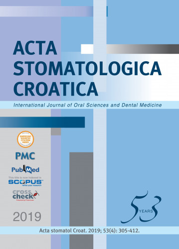 Acta stomatologica Croatica : 53,4(2019) / editor-in-chief Hrvoje Brkić.