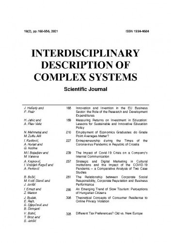 Interdisciplinary description of complex systems : 19,2(2021) / Josip Stepanić editor-in-chief.