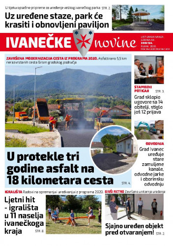 Ivanečke novine : list grada Ivanca : 13,134(2020) / glavna urednica Ljiljana Risek